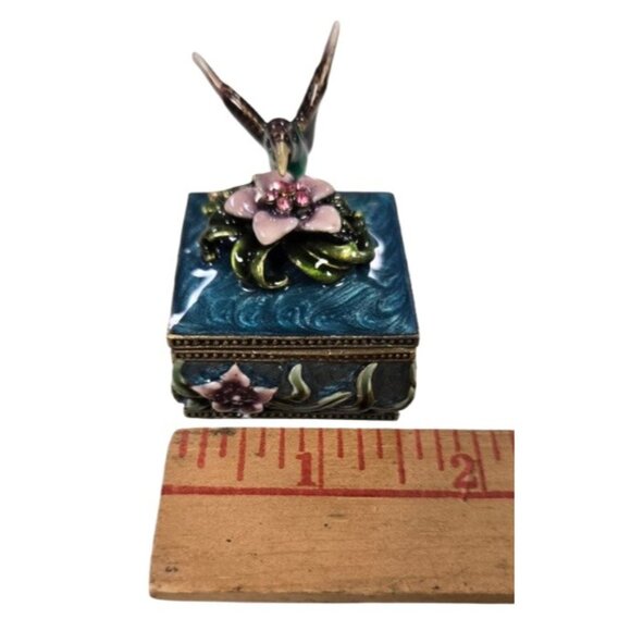 Cherished treasures, jeweled collection, hummingbird trinket box - Picture 8 of 12